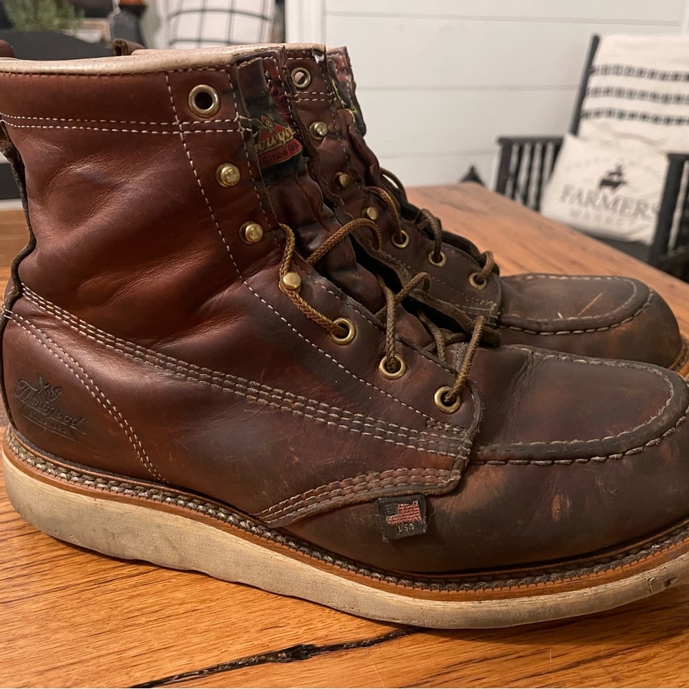 Men’s Thorogood 6” Steel Toe Wedge Sole Boot (U.S.A. made)